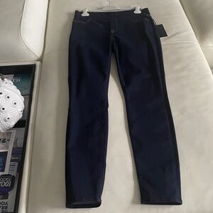 7 For All Mankind Women’s Dark Wash Indigo Blue pull-on Jeans Leggings sz 8 NWT